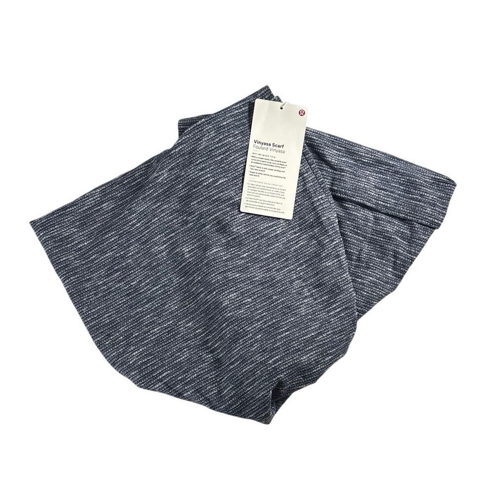 Scarf Lululemon Vinyasa Rulu Heathered Navy Black One Size NWT